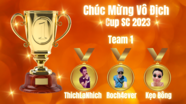 Chúc Mừng Team 1 đã Vô Địch Cup SC 2023.